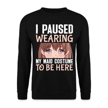 Femboy Crossdressing - Unisex Sweatshirt - black - Front - Alina (178cm) & Michal (187cm)
