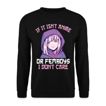 Crossdressing Crossdresser MTF - Unisex Pullover - Schwarz - Vorne - Alina (178cm) & Michal (187cm)