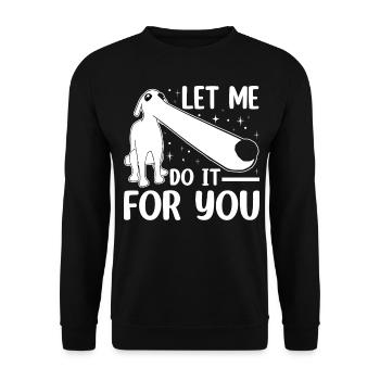 Barsoi Hund Meme - Unisex Pullover - Schwarz - Vorne - Alina (178cm) & Michal (187cm)