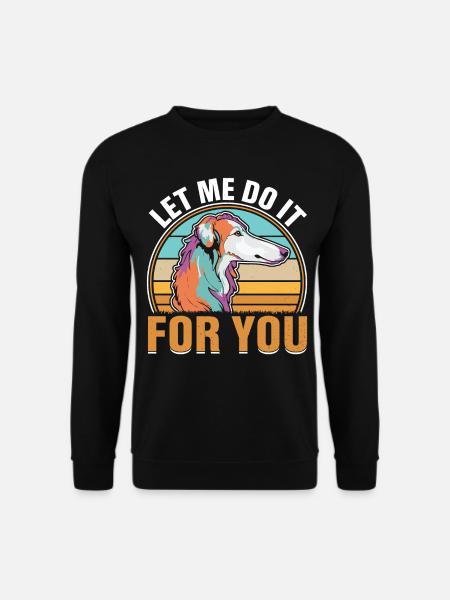 Retro Borzoi Dog Meme - Unisex Sweatshirt - black
