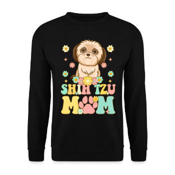 Groovy Dog Lover - Unisex Sweatshirt - black - Front - Alina (178cm) & Michal (187cm)