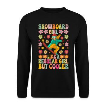 Fille de snowboard - Sweat-shirt Unisexe - noir - Devant - Alina (178cm) & Michal (187cm)