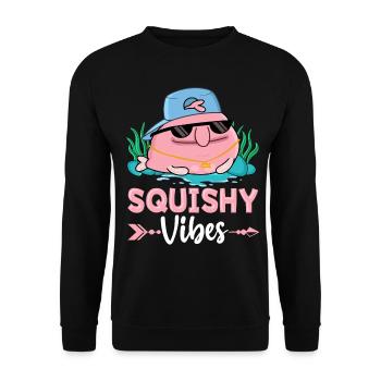 Lustiges Meerestier - Unisex Pullover - Schwarz - Vorne - Alina (178cm) & Michal (187cm)