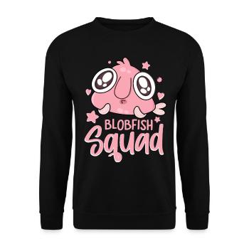 Lustiges Meerestier - Unisex Pullover - Schwarz - Vorne - Alina (178cm) & Michal (187cm)