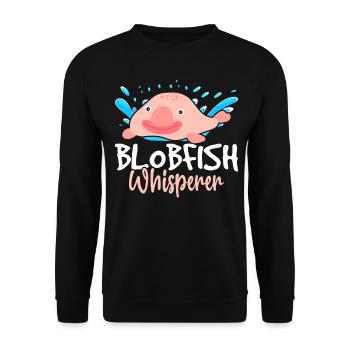 Lustiges Meerestier - Unisex Pullover - Schwarz - Vorne - Alina (178cm) & Michal (187cm)