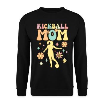 Groovy Female Kickball Player Mom - Unisex Sweatshirt - black - Front - Alina (178cm) & Michal (187cm)