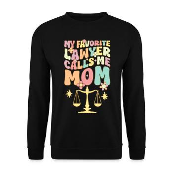 Avocate Maman Étudiante en droit - Sweat-shirt Unisexe - noir - Devant - Alina (178cm) & Michal (187cm)