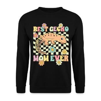 Leopard Gecko Mom Lizard Reptile - Unisex Sweatshirt - black - Front - Alina (178cm) & Michal (187cm)