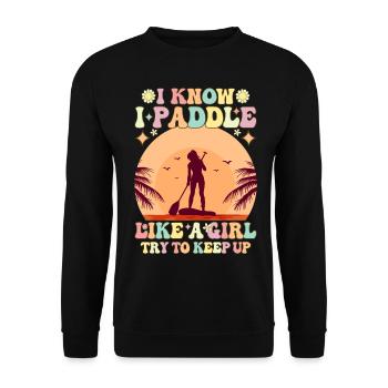Kayak Girl Kayak Femme Kayakiste - Sweat-shirt Unisexe - noir - Devant - Alina (178cm) & Michal (187cm)