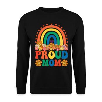 Maman LGBTQ groovy - Sweat-shirt Unisexe - noir - Devant - Alina (178cm) & Michal (187cm)