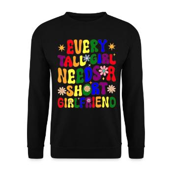 Filles lesbiennes LGBTQ - Sweat-shirt Unisexe - noir - Devant - Alina (178cm) & Michal (187cm)
