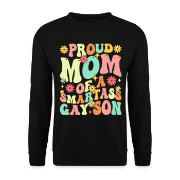 LGBTQ Mother Gay Pride - Unisex Sweatshirt - black - Front - Alina (178cm) & Michal (187cm)