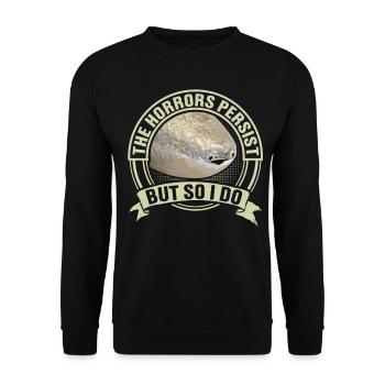 Drôle de poisson Sacabambaspi Meme - Sweat-shirt Unisexe - noir - Devant - Alina (178cm) & Michal (187cm)