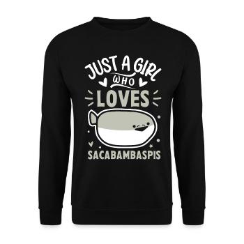 Fish Meme - Unisex Sweatshirt - black - Front - Alina (178cm) & Michal (187cm)