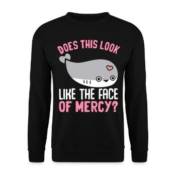 Drôle de poisson Sacabambaspi Meme - Sweat-shirt Unisexe - noir - Devant - Alina (178cm) & Michal (187cm)