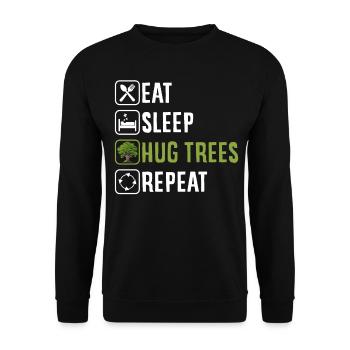 Tree conservationists and environmentalists - Unisex Sweatshirt - black - Front - Alina (178cm) & Michal (187cm)