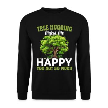 Tree conservationists and environmentalists - Unisex Sweatshirt - black - Front - Alina (178cm) & Michal (187cm)