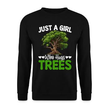 Tree hugger - Unisex Sweatshirt - black - Front - Alina (178cm) & Michal (187cm)