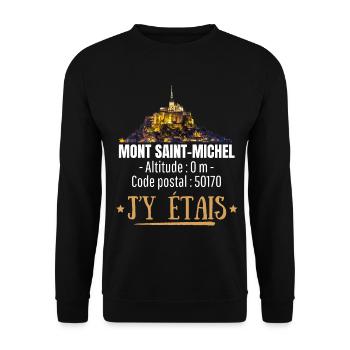 MONT SAINT MICHEL J'Y ÉTAIS - Sweat-shirt Unisexe - noir - Devant - Alina (178cm) & Michal (187cm)