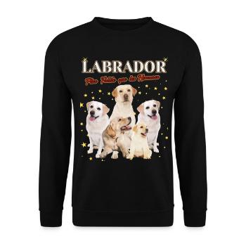 Labrador plus fidèle que les Hommes - Sweat-shirt Unisexe - noir - Devant - Alina (178cm) & Michal (187cm)