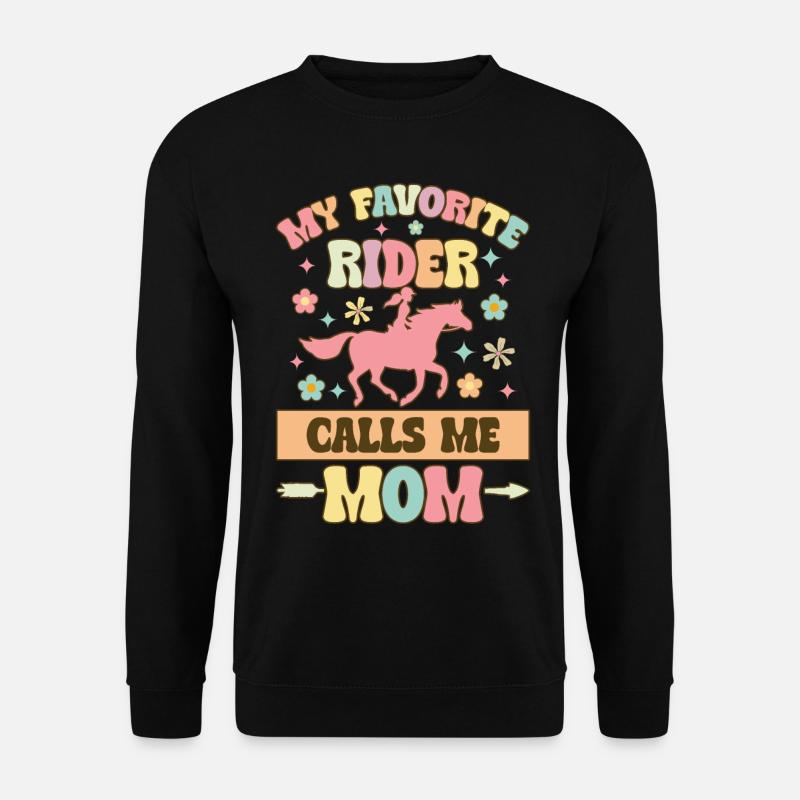 Groovy Reiten Mama - Unisex Pullover - Schwarz
