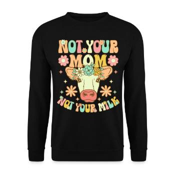 Régime végétalien Groovy à base de plantes - Sweat-shirt Unisexe - noir - Devant - Alina (178cm) & Michal (187cm)