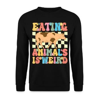 Régime végétalien Groovy à base de plantes - Sweat-shirt Unisexe - noir - Devant - Alina (178cm) & Michal (187cm)