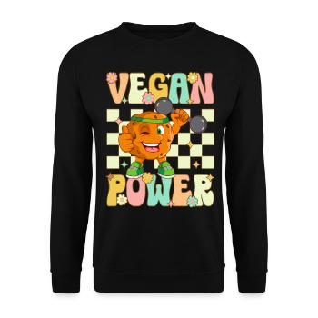Véganisme à base de plantes Groovy - Sweat-shirt Unisexe - noir - Devant - Alina (178cm) & Michal (187cm)
