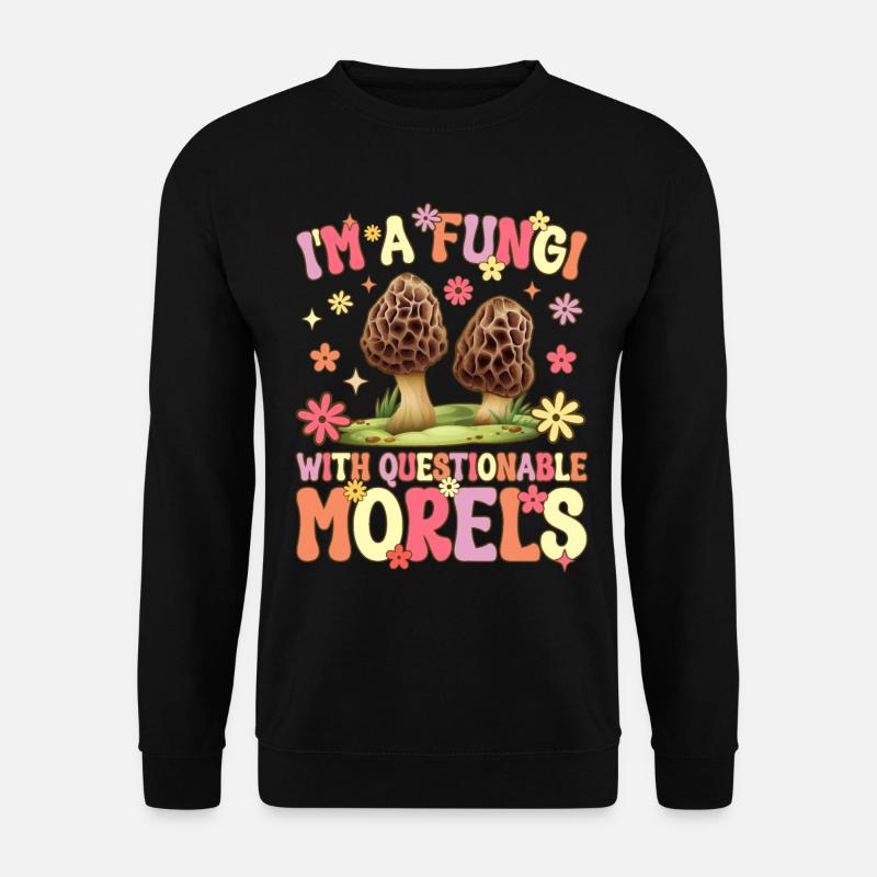 Groovy Pilzjagd - Unisex Pullover - Schwarz