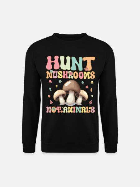 Groovy Mykologe auf Pilzsuche - Unisex Pullover - Schwarz