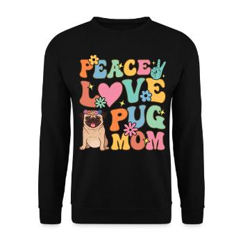 Groovy Dog Lover - Unisex Sweatshirt - black - Front - Alina (178cm) & Michal (187cm)
