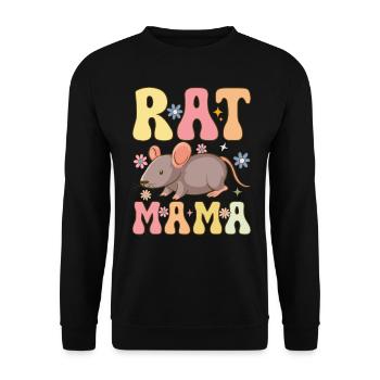 Groovy Rat Mom Female Rat Pet Owner - Unisex Sweatshirt - black - Front - Alina (178cm) & Michal (187cm)