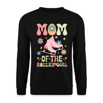 Rollschuhlaufen Skater Girl Mom - Unisex Pullover - Schwarz - Vorne - Alina (178cm) & Michal (187cm)