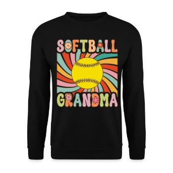 Joueur de softball groovy - Sweat-shirt Unisexe - noir - Devant - Alina (178cm) & Michal (187cm)
