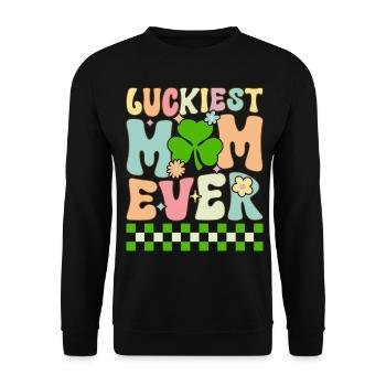 Groovy St. Patrick’s Day Maman irlandaise - Sweat-shirt Unisexe - noir - Devant - Alina (178cm) & Michal (187cm)
