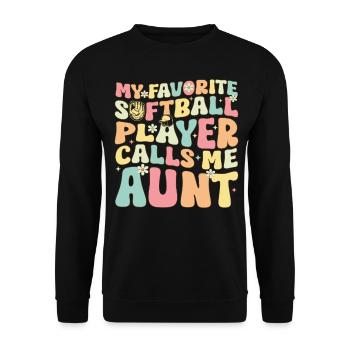 Softball Tante - Unisex Pullover - Schwarz - Vorne - Alina (178cm) & Michal (187cm)