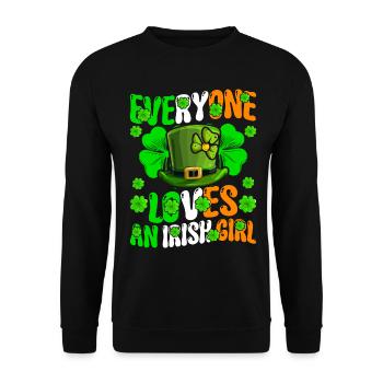 Fête de la Saint-Patrick groovy - Sweat-shirt Unisexe - noir - Devant - Alina (178cm) & Michal (187cm)