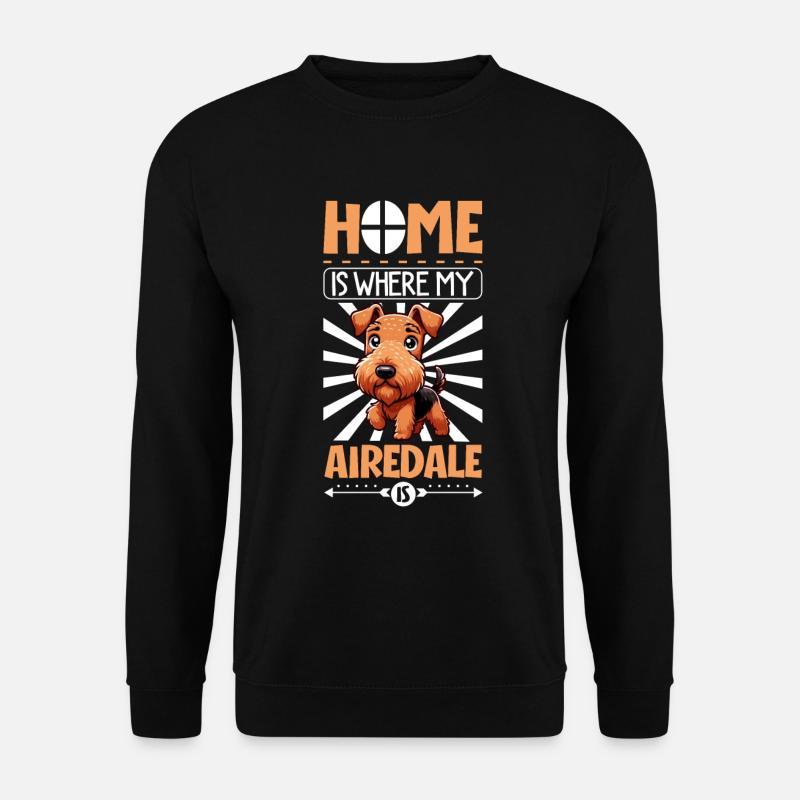 Home - Airedale Terrier - Unisex Sweatshirt - black