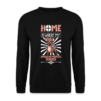 Accueil - American Hairless Terrier - Sweat-shirt Unisexe - noir - Devant - Alina (178cm) & Michal (187cm)