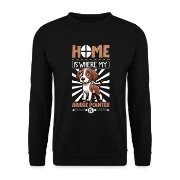 Home - Braque de l'Ariège - Unisex Sweatshirt - black - Front - Alina (178cm) & Michal (187cm)
