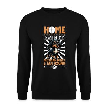 Home - Austrian Black and Tan Hound - Unisex Sweatshirt - black - Front - Alina (178cm) & Michal (187cm)