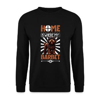 Home - French Water Dog - Unisex Sweatshirt - black - Front - Alina (178cm) & Michal (187cm)
