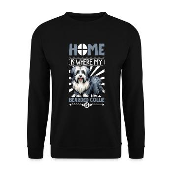 Accueil - Bearded Collie - Sweat-shirt Unisexe - noir - Devant - Alina (178cm) & Michal (187cm)