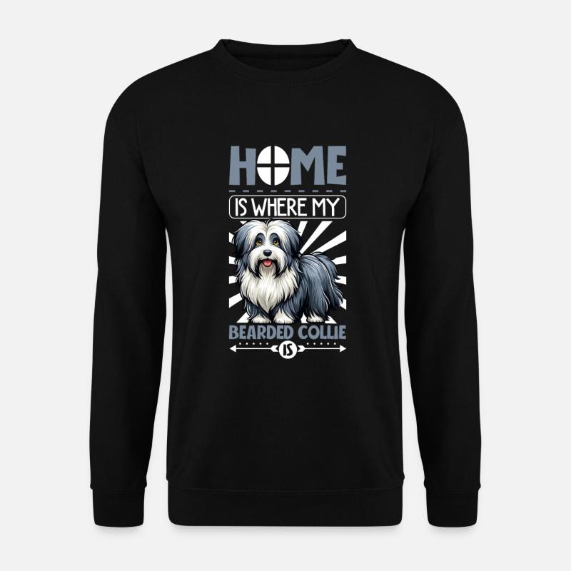 Home - Bearded Collie - Unisex Sweatshirt - black