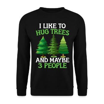Tree conservationists and environmentalists - Unisex Sweatshirt - black - Front - Alina (178cm) & Michal (187cm)