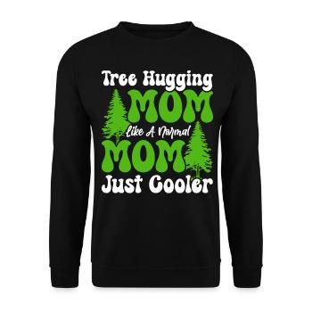 Tree Hugger Mom - Unisex Sweatshirt - black - Front - Alina (178cm) & Michal (187cm)