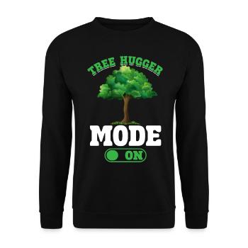 Environmentalists hugging trees - Unisex Sweatshirt - black - Front - Alina (178cm) & Michal (187cm)