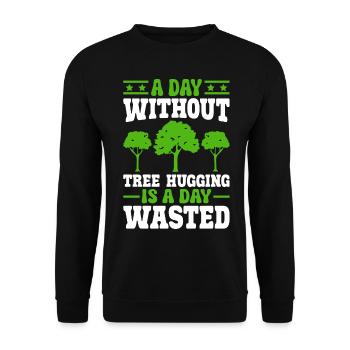 Tree Protector - Unisex Sweatshirt - black - Front - Alina (178cm) & Michal (187cm)