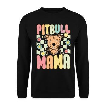 Groovy Pitbull Maman Amoureuse des chiens - Sweat-shirt Unisexe - noir - Devant - Alina (178cm) & Michal (187cm)