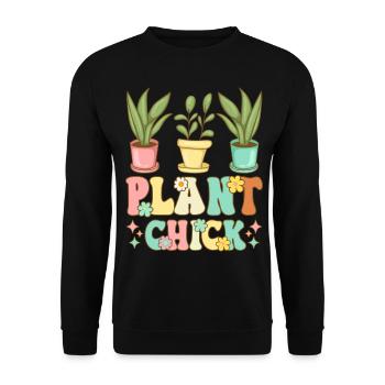 Pflanzenbasierte Ernährung Weiblich Vegetarisch Ve - Unisex Pullover - Schwarz - Vorne - Alina (178cm) & Michal (187cm)